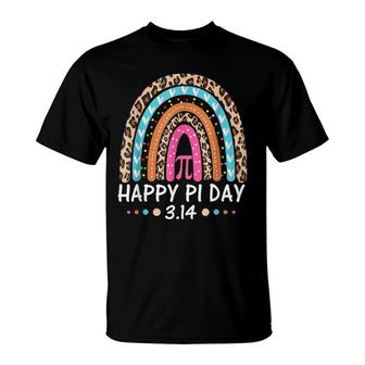 Happy Pi Day Mathematics Math Teacher Leopard Rainbow T-shirt - Thegiftio UK