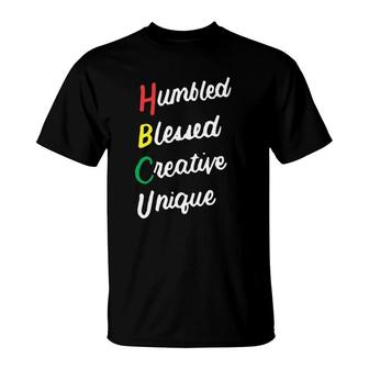 Hbcu African Humbled Blessed Creative Unique Black Pride T-Shirt | Mazezy