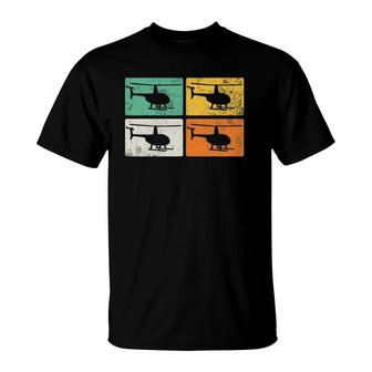 Helicopter Aviation Aircraft Pilot Vintage T-Shirt | Mazezy AU