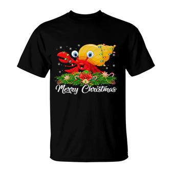 Hermit Crab Matching Santa Hat Hermit Crab Christmas T-Shirt | Mazezy