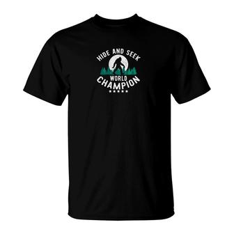 Hide And Seek World Champion Bigfoot T-Shirt - Thegiftio UK