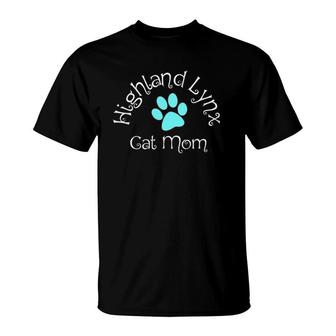 Highland Lynx Cat Mom Cat Lovers T-Shirt | Mazezy