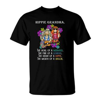 Hippie Grandma Mimi Nana Free Spirited Gypsie Hippie Lover T-Shirt | Mazezy