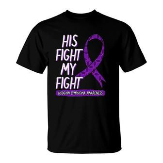 Hodgkin Lymphoma Awareness Purple Ribbon Hematologist Gift T-Shirt | Mazezy