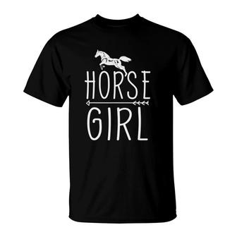 Horse Girl Super Cute Farm Girl T-Shirt | Mazezy