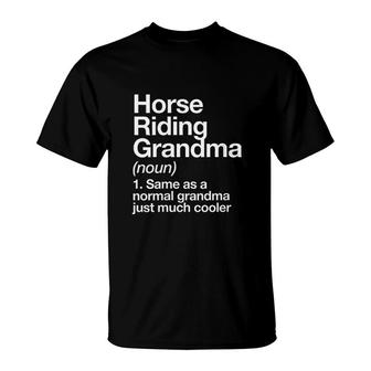 Horse Riding Grandma Definition Funny T-Shirt | Mazezy