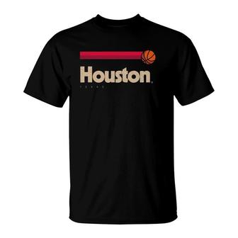Houston Basketball B-Ball City Texas Retro Houston T-Shirt | Mazezy