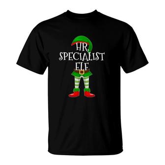 Hr Specialist Elf Christmas Gift Matching Family T-Shirt | Mazezy