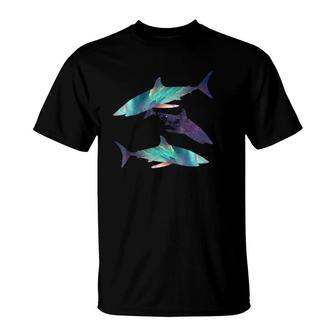 Hungry Colorful Space Sharks For Men, Women Or Kids T-Shirt | Mazezy UK