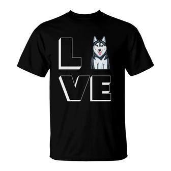 Husky Mama I Love My Siberian Husky Love T-Shirt | Mazezy
