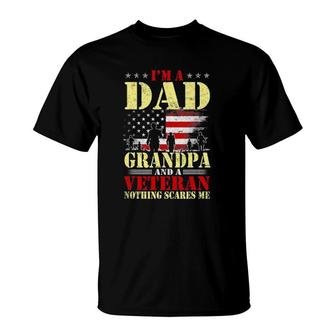 I Am A Dad A Grandpa And A Veteran Father's Day Gift T-Shirt | Mazezy