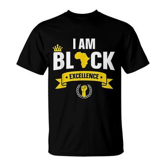 I Am Black Excellence African Pride T-Shirt | Mazezy