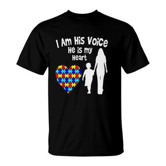 I Am His Voice He Is My Heart T-Shirt | Mazezy