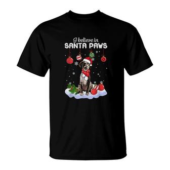 I Believe In Santa Paws Catahoula Leopard Gift T-Shirt | Mazezy
