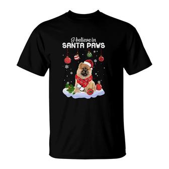 I Believe In Santa Paws Chow Chow Gif T-Shirt | Mazezy