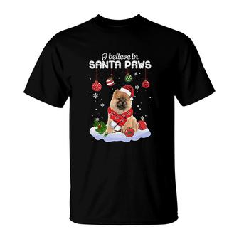 I Believe In Santa Paws Chow Chow Gift T-Shirt | Mazezy