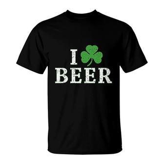 I Clover Beer St Patricks Day Irish Pats T-Shirt | Mazezy