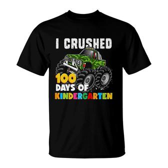 I Crushed 100 Days Of Kindergarten T-Shirt | Mazezy