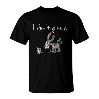 I Dont Give Rats Mouse Donkey T-Shirt | Mazezy UK