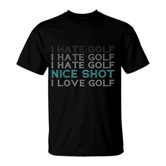 I Hate Golf T-Shirt | Mazezy