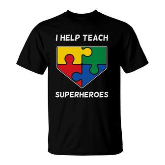 I Help Teach Superheroes Paraprofessional Teacher's Aide T-Shirt | Mazezy