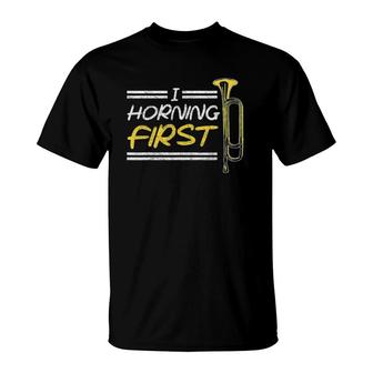 I Horning First Funny Caribbean Party Soca Music 2021 Ver2 T-Shirt | Mazezy
