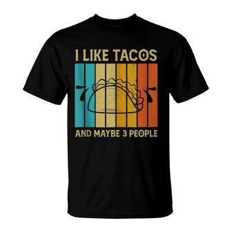 I Like Tacos And Maybe 3 People, Retro Boys T-Shirt | Mazezy