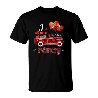 I Love Being Nanny Red T-Shirt | Mazezy AU