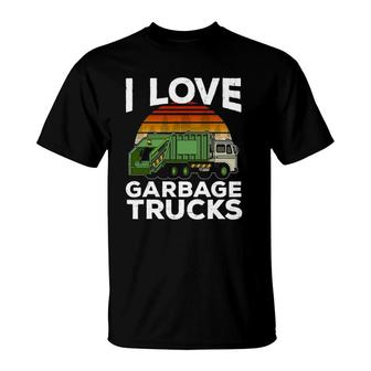 I Love Garbage Trucks Kids Toddler City Garbage Day T-Shirt | Mazezy