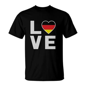 I Love Germany German Flag T-Shirt | Mazezy
