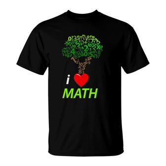 I Love Math Tree For Math Teacher T-Shirt | Mazezy