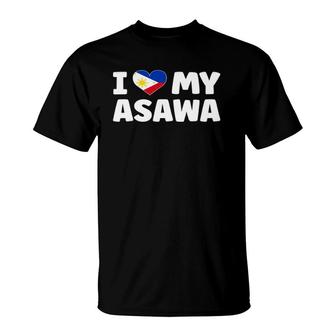 I Love My Asawa Wife Philippines Flag Pino Filipina Filipino T-Shirt | Mazezy