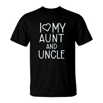 I Love My Aunt And Uncle Gifts For Nieces And Nephews Cute T-Shirt - Thegiftio