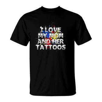 I Love My Mom And Her Tattoos Splatoon Ink It Up Splatter T-Shirt | Mazezy
