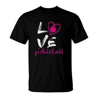 I Love Pickleball Funny Pickle Ball T-Shirt | Mazezy