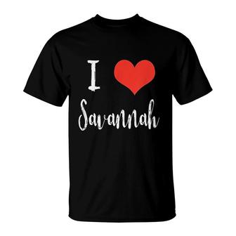 I Love Savannah T-Shirt | Mazezy