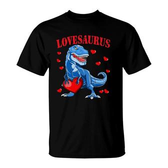 I Steal Hearts Loveasaurusrex Dinosaur Valentine's Day T-Shirt | Mazezy