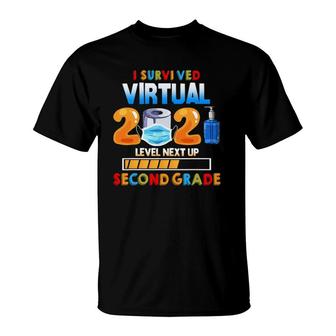 I Survived Virtual 1St Grade 2021 Level Up To 2Nd Grade T-Shirt | Mazezy