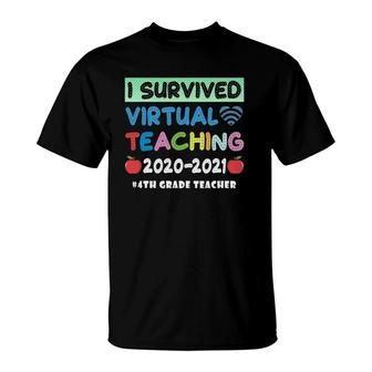I Survived Virtual Teaching End Of Year Teacher Remote T-Shirt | Mazezy