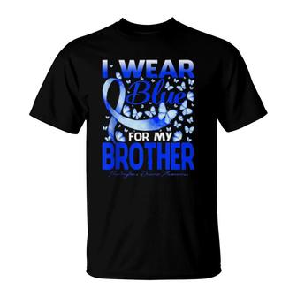 I Wear Bule For My Brother Huntington's Disease Awareness T-Shirt | Mazezy
