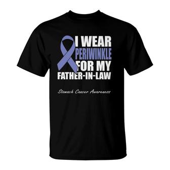 I Wear Periwinkle For My Father In Law Stomach Cancer T-Shirt | Mazezy