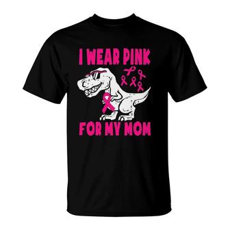 I Wear Pink For My Mom Breast Cancer Awareness Toddler Son T-Shirt | Mazezy DE