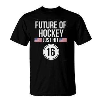 Ice Hockey 16Th Birthday 16 Years Old Birthday T-Shirt | Mazezy