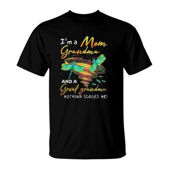 I'm A Mom Grandma And A Great Grandma Nothing Scares Me Cute T-Shirt | Mazezy