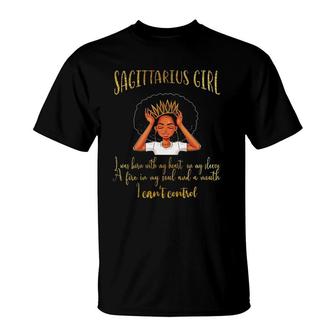 I'm A Sagittarius Girl Birthday For Women T-Shirt | Mazezy