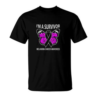 Im A Survivor Melanoma Skin T-Shirt - Thegiftio