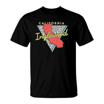 Inglewood Ca Souvenir California Retro Triangle T-Shirt | Mazezy