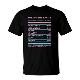 Introvert Facts Funny Witty Shy Awkward People Gift T-Shirt | Mazezy