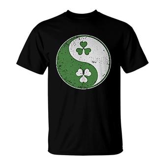 Irish Shamrock Yang Yin T-Shirt | Mazezy