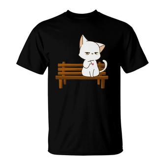 It Hurts Right Here In My Meow Meow T-Shirt | Mazezy